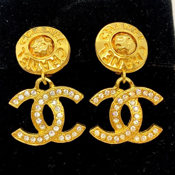 🚫SOLD🚫CHANEL Large Vintage Crystal Bling CC Clip - Picture 8 of 8